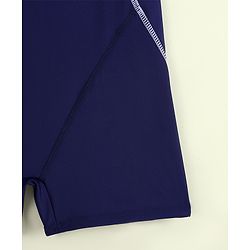 Pine Active Sleeveless Cut N Sew  Legged Swimsuit - Navy Blue