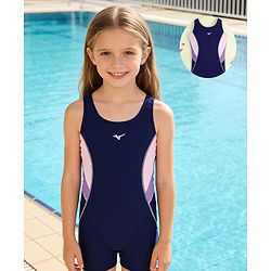 Pine Active Sleeveless Cut N Sew  Legged Swimsuit - Navy Blue