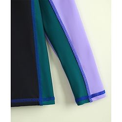 Pine Active Full Raglan Sleeves Two Piece Swimsuit - Black