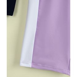 Pine Active Full Raglan Sleeves Legged Swimsuit - Purple