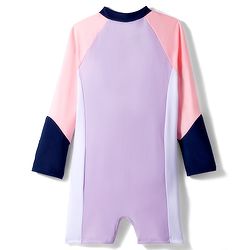 Pine Active Full Raglan Sleeves Legged Swimsuit - Purple