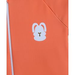 Pine Active Full Raglan Sleeves Legged Swimsuit With Bunny Print - Orange