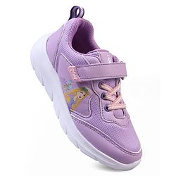 Pine Kids Disney Velcro Closure Sneaker Shoes with Rapunzel Print - Purple