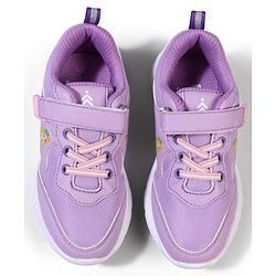 Pine Kids Disney Velcro Closure Sneaker Shoes with Rapunzel Print - Purple