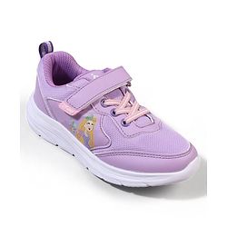 Pine Kids Disney Velcro Closure Sneaker Shoes with Rapunzel Print - Purple