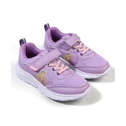 Pine Kids Disney Velcro Closure Sneaker Shoes with Rapunzel Print - Purple