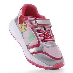 Pine Kids Disney Velcro Closure Sneakers with Ariel Graphic - Pink