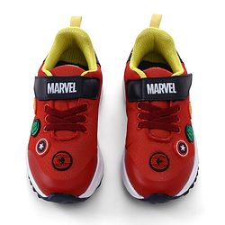 Pine Kids Marvel Velcro Closure Sneakers with Patch Detailing - Red & Blue