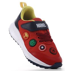 Pine Kids Marvel Velcro Closure Sneakers with Patch Detailing - Red & Blue