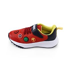 Pine Kids Marvel Velcro Closure Sneakers with Patch Detailing - Red & Blue