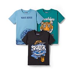 Pine Kids Cotton Knit T-Shirts Half Sleeves Printed Multi Colors Pack of 3 5-6 Years