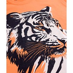 Pine Kids Cotton Knit Half Sleeves T-Shirts with Tiger & Tree Print Pack of 3 - Multicolour
