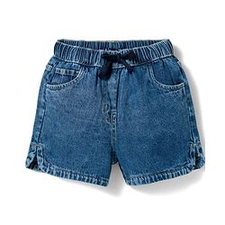 Pine Kids Woven Above Knee Length Denim Shorts -Light Blue