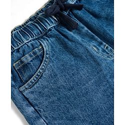 Pine Kids Woven Above Knee Length Denim Shorts -Light Blue