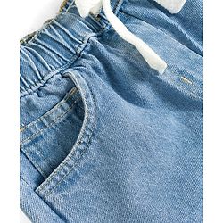 Pine Kids Woven Above Knee Length Denim Shorts -Light Blue