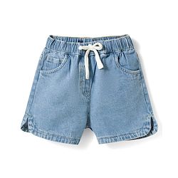 Pine Kids Woven Above Knee Length Denim Shorts -Light Blue