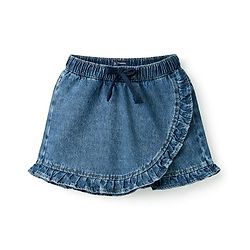 Pine Kids Woven Solid Denim Skort - Blue