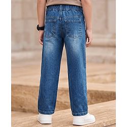 Pine Kids Denim Woven Solid Full Length Jeans - Blue
