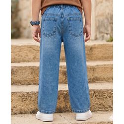 Pine Kids Denim Woven Full Length Distressed Jeans - Blue