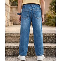 Pine Kids Denim Woven Solid Full Length Jeans - Blue