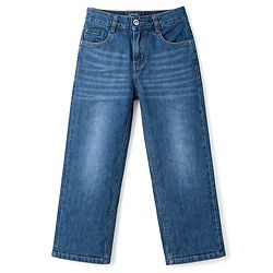 Pine Kids Denim Woven Solid Full Length Jeans - Blue