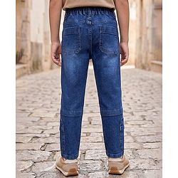 Pine Kids Denim Woven Full Length Solid Color Cut & Sew Jeans - Navy Blue