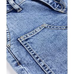 Pine Kids Denim Woven Full Length Solid Color Jeans with Patch Detailing - Blue