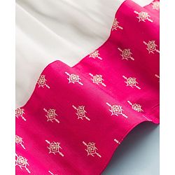 Pine Kids 100% Viscose Woven Sleeveless Floral Printed Ethnic Dress - Dark Pink