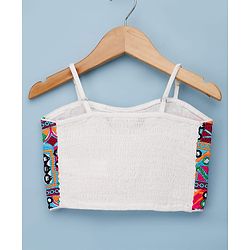 Pine Kids Viscose Woven Full Sleeves Indo Western Set with Embroidery - White