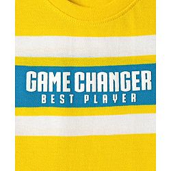 Pine Kids Cotton Knit T-Shirt Striped Round Neck Half Sleeves Multi Colors 4-5 Years