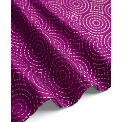 Pine Kids Woven Sleeveless Floral Foil Printed Kurti Salwar & Jacket - Purple