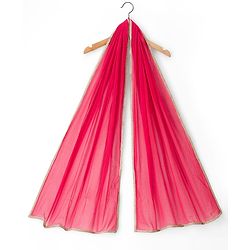 Pine Kids Woven Half Sleeves Floral Embroidered Sequinned & Foil Printed Choli & Lehenga Set With Dupatta - Red