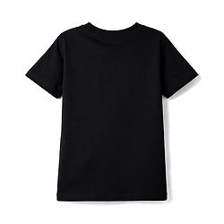 Pine Kids Cotton Knit T-Shirt Round Neck Half Sleeves Graphic Jet Jet Black 4-5 Years