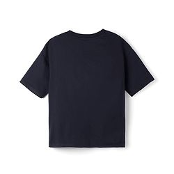 Pine Kids 100% Cotton Knit Half Sleeves Floral & Text Printed T-Shirt - Black