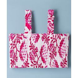 Pine Kids Viscose Woven Sleeveless Floral Printed Co-Ords  Indo Western Set - Pink & White