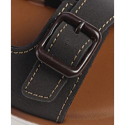 Pine Kids Velcro Closure Solid Sandals - Brown