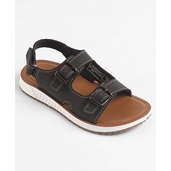 Pine Kids Velcro Closure Solid Sandals - Brown