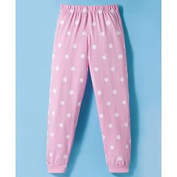 Pine Kids Disney Single Jersey Knit Drop Shoulder Half Sleeves T-Shirt & Pyjama Night Suit With Stitch Graphics - Multicolor
