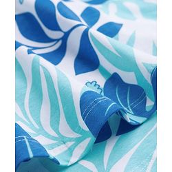 Pine Kids 100% Cotton Knit Half Sleeves Tropical Theme Printed Top - Blue