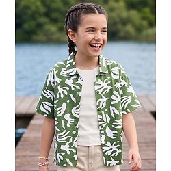 Pine Kids Cotton Knit Half Sleeves Printed Shirt & Sleeveless T-Shirt - Multicolor