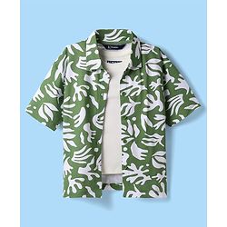 Pine Kids Cotton Knit Half Sleeves Printed Shirt & Sleeveless T-Shirt - Multicolor