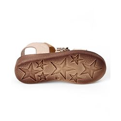 Pine Kids Slip-on Sandals with Floral Design in Beige
