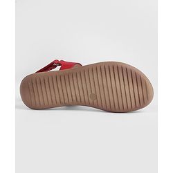 Pine Kids Velcro Closure Solid  Sandal - Red