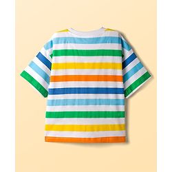 Pine Kids Disney 100% Cotton Knit Drop Shoulder Half Sleeves T-Shirts With Mickey Mouse & Friends Graphics Pack of 2- Multicolour
