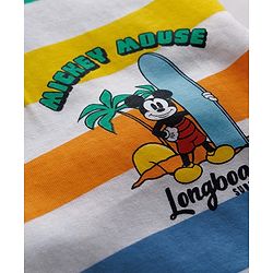 Pine Kids Disney 100% Cotton Knit Drop Shoulder Half Sleeves T-Shirts With Mickey Mouse & Friends Graphics Pack of 2- Multicolour
