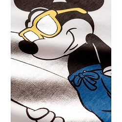 Pine Kids Disney Single Jersey Knit Sleeveless Tank T-Shirts with Mickey Mouse & Friends Graphic & Foil Detailing Pack of 2 - White & Blue