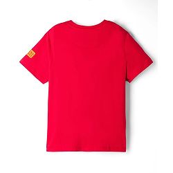 Pine Kids Disney Single Jersey Knit Half Sleeves T-Shirt with Lion King Graphic - Red