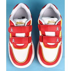 Pine Kids Marvel Velcro Closure Casual Shoes With Spider-Man Graphics - Red