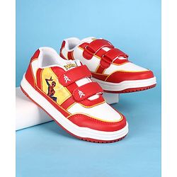 Pine Kids Marvel Velcro Closure Casual Shoes With Spider-Man Graphics - Red
