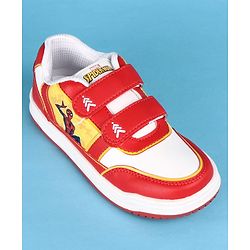 Pine Kids Marvel Velcro Closure Casual Shoes With Spider-Man Graphics - Red
